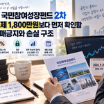 2026 국민참여성장펀드 2차 소득공제 최대 1,800만원 혜택보다 먼저 확인할 5년 환매금지와 손실 구조 9월 30일 판매 시작 · 원금보장 아님